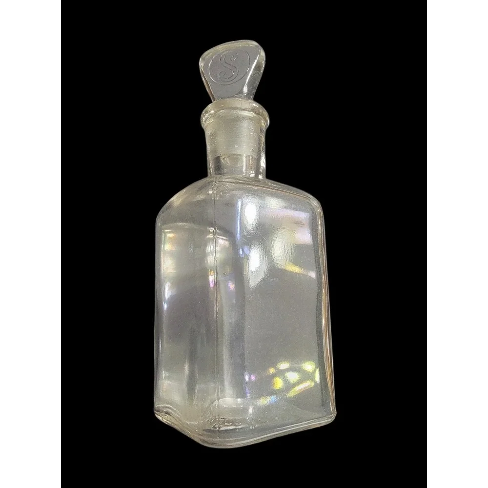 Stearns Fine Perfumes Empty Bottle Iridescent White Rose C1890s